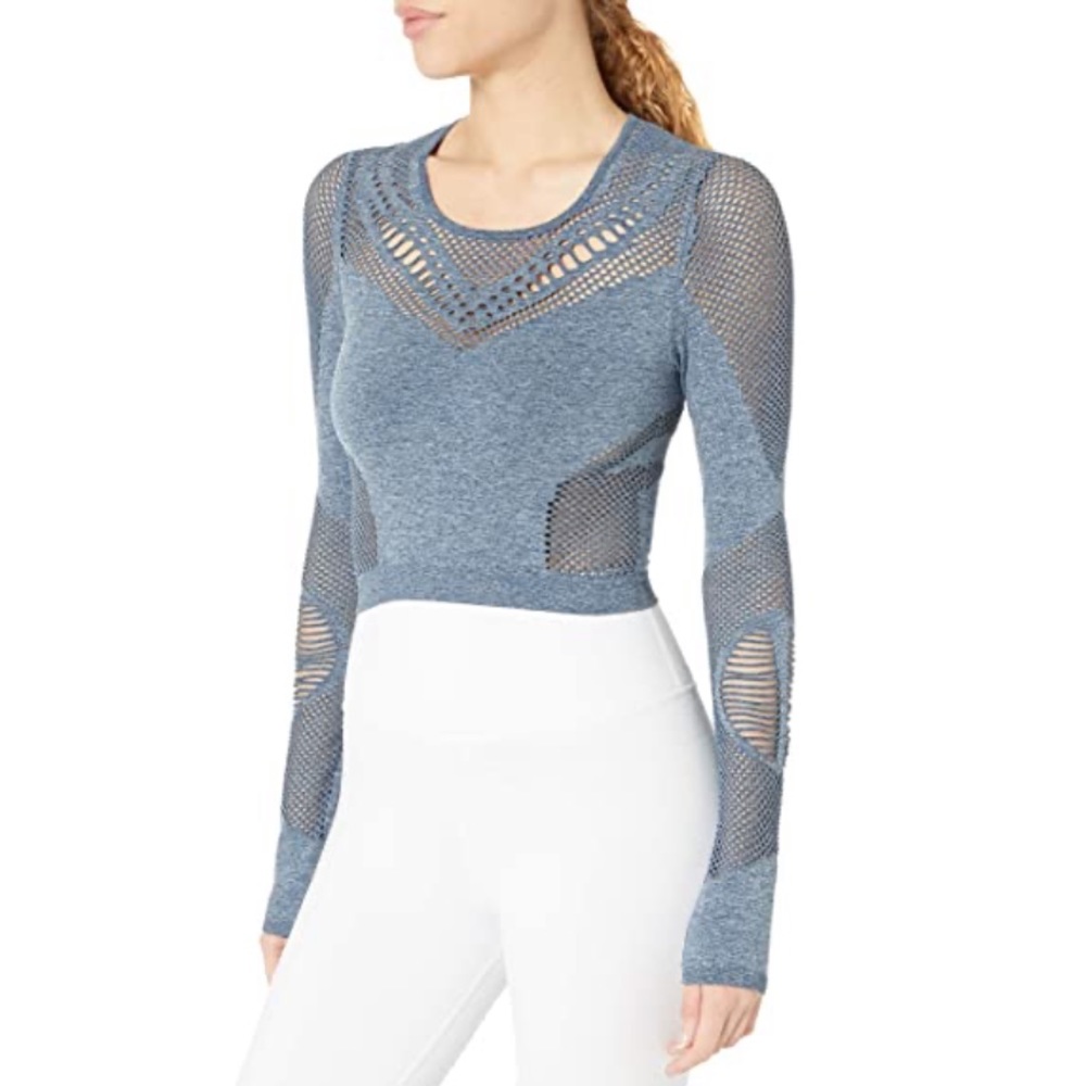 Alo Yoga Siren Long Sleeve - Eclipse Heather - M